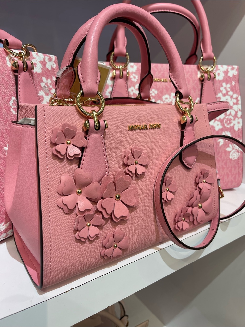 MICHAEL KORS Marilyn Sm Floral Embellished Satchel Messenger Cros
Carnation 
NWT - Picture 13 of 16